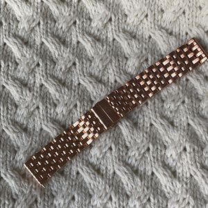 18mm Michele rose gold linked band